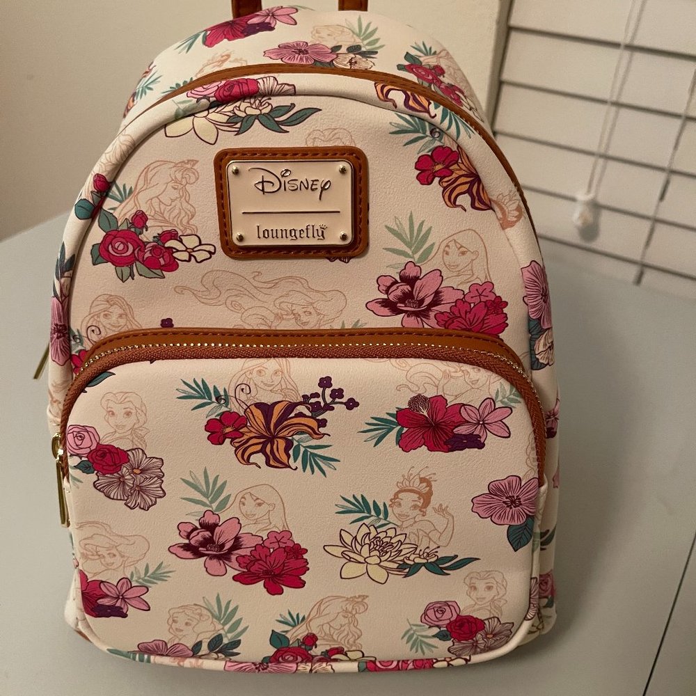 Loungefly Disney Princess Floral All Over Print Mini Backpack